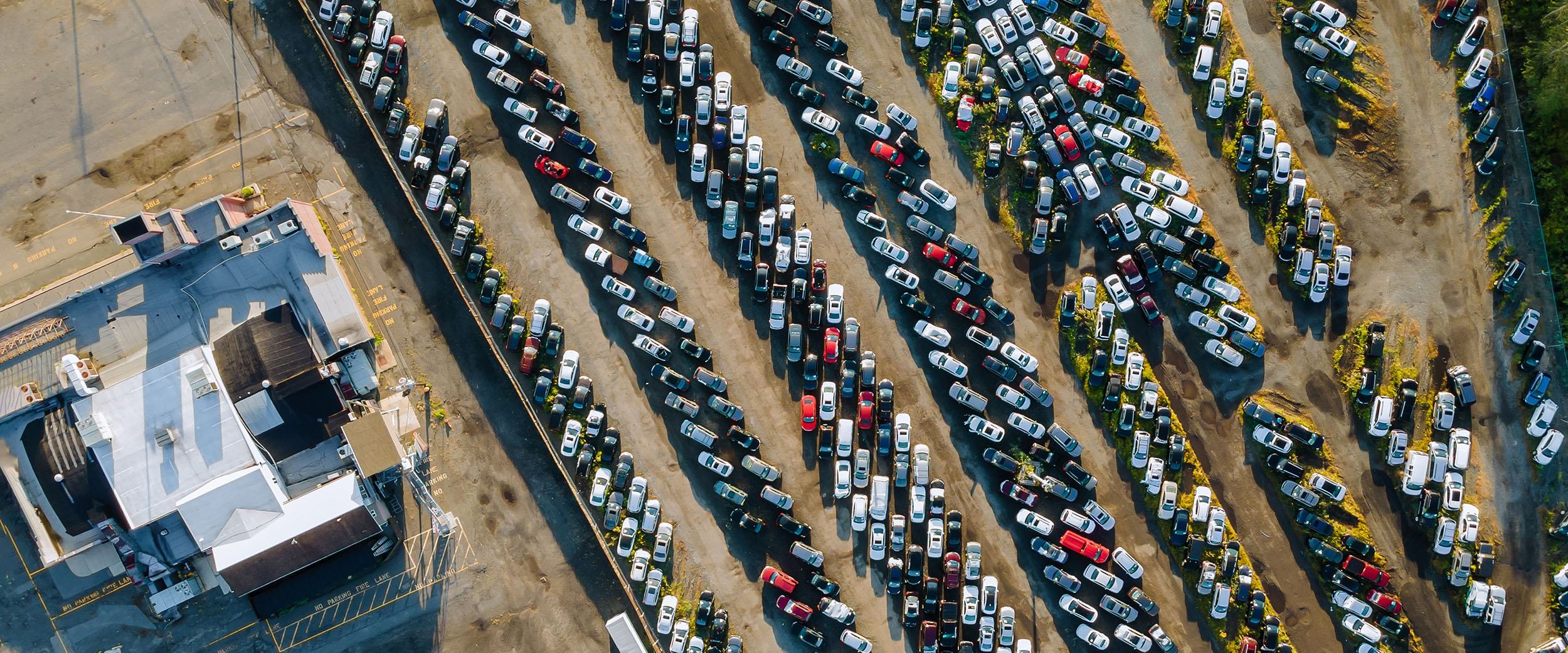 Overhead view of the I-55 Auto Salvage Yard